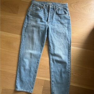 Hey Gang Loose Crop Light Wash